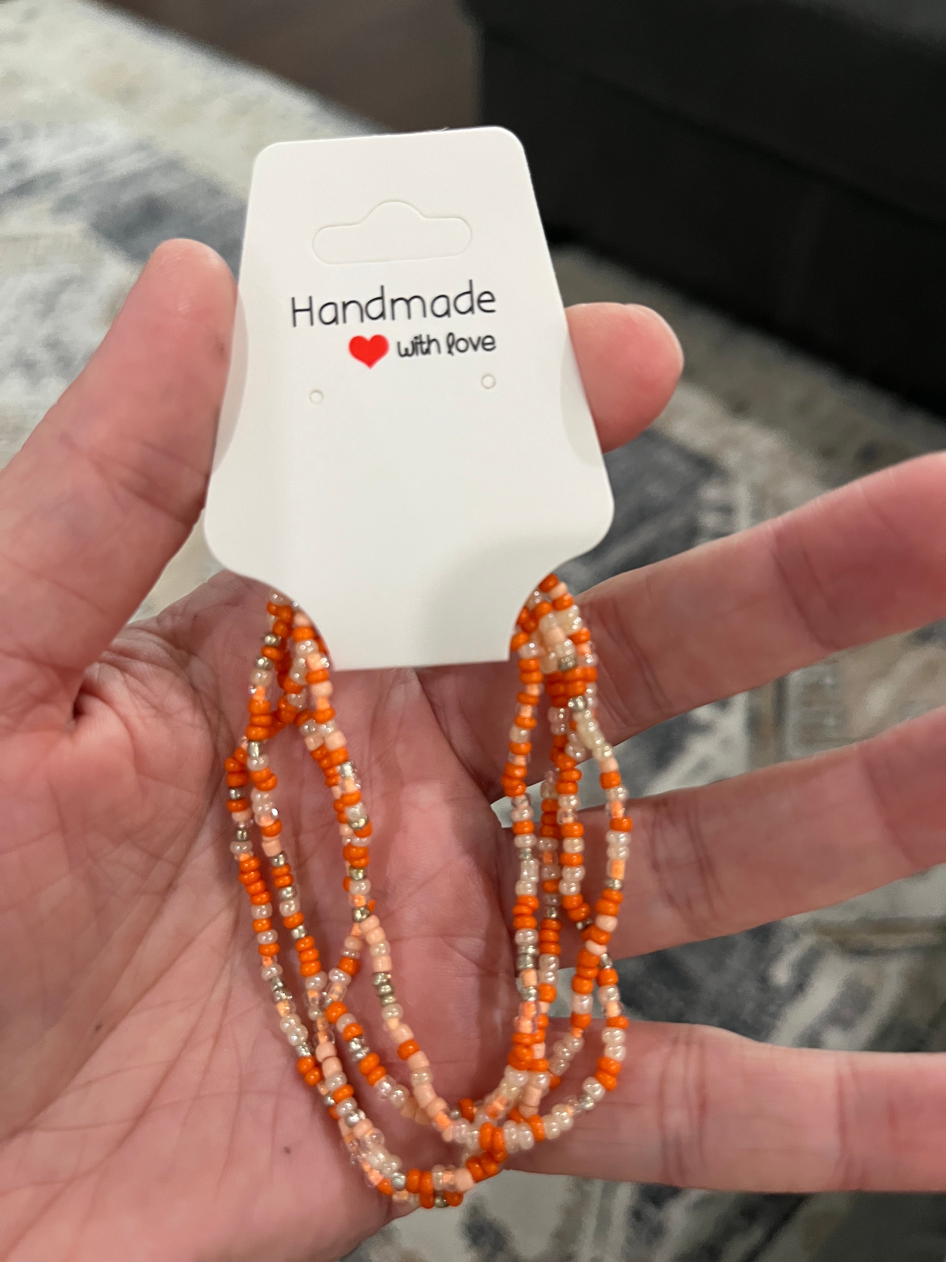 Orange Multi Bracelet Stack