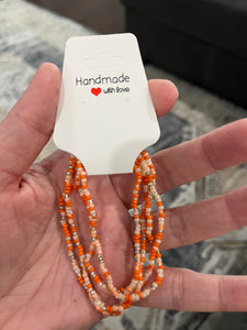 Orange Multi Bracelet Stack