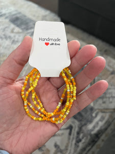 Yellow/Orange Bracelet Stack