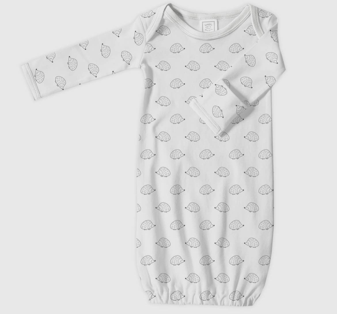 Grey Hedgehog Baby Gown