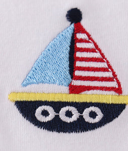 Boy’s Embroidered Sailboat Tee