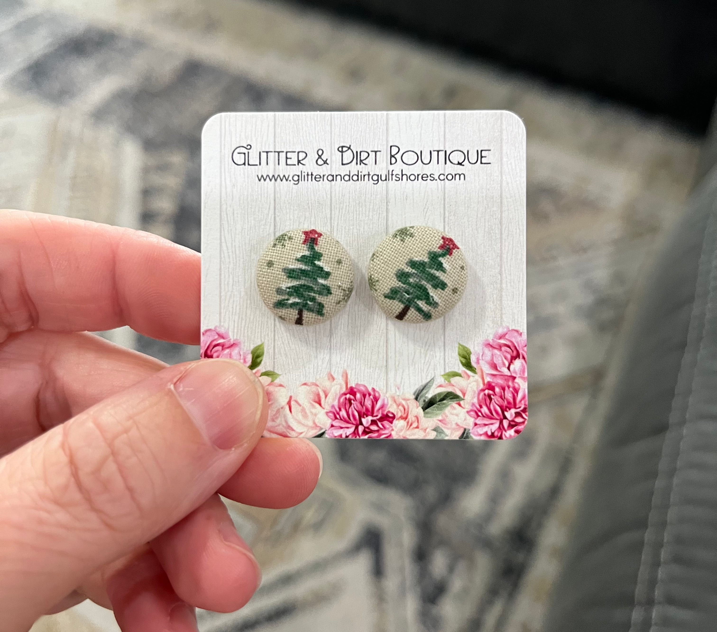 Painted Tree Earrings
