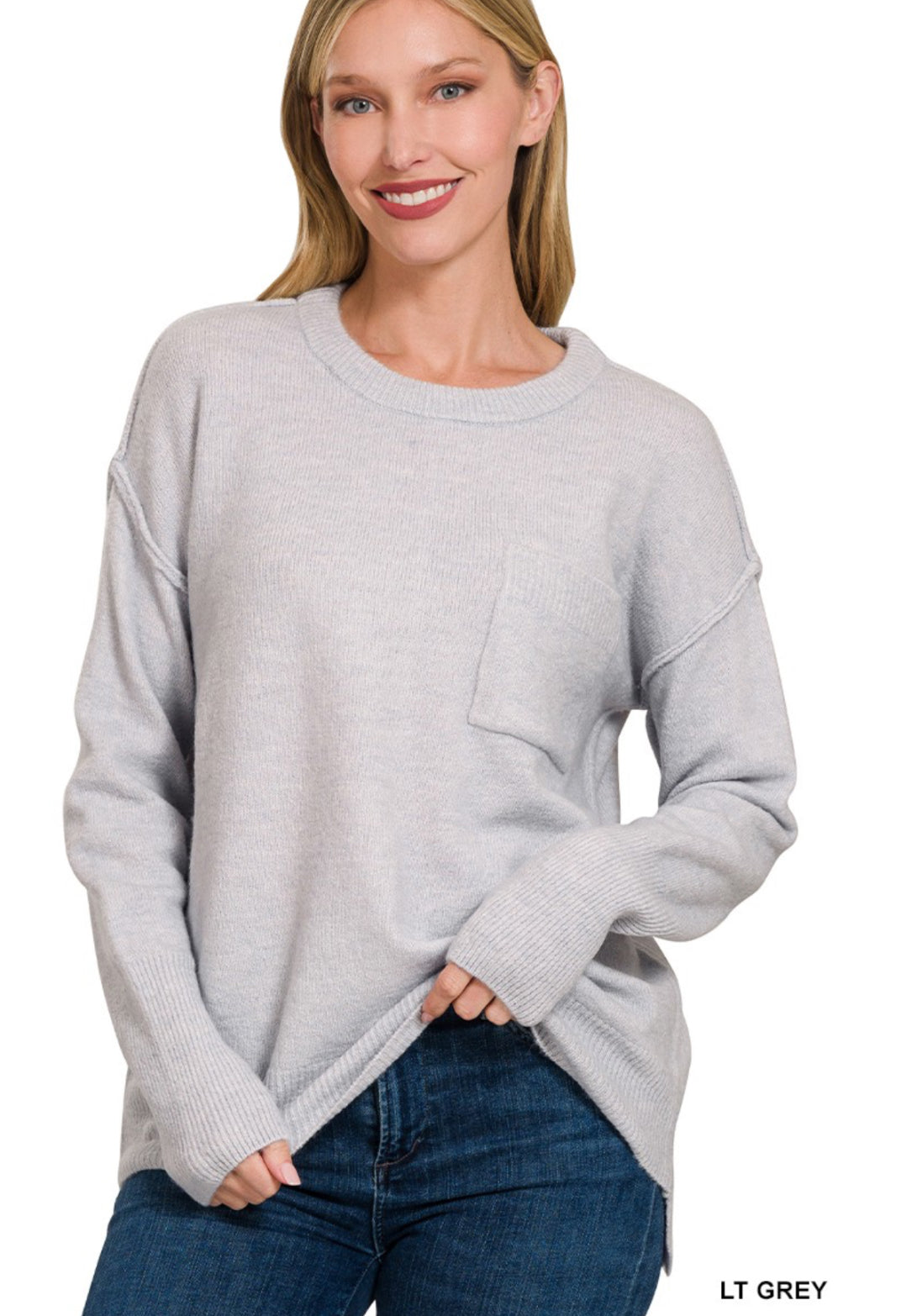 Hi-Lo Melange Sweater