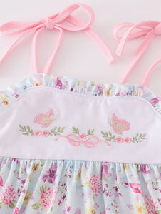 Embroidered Floral Butterfly Set