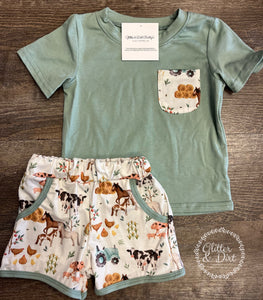 Boy’s Farm Print Set