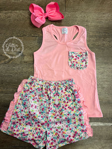 Floral Racerback Tank Set