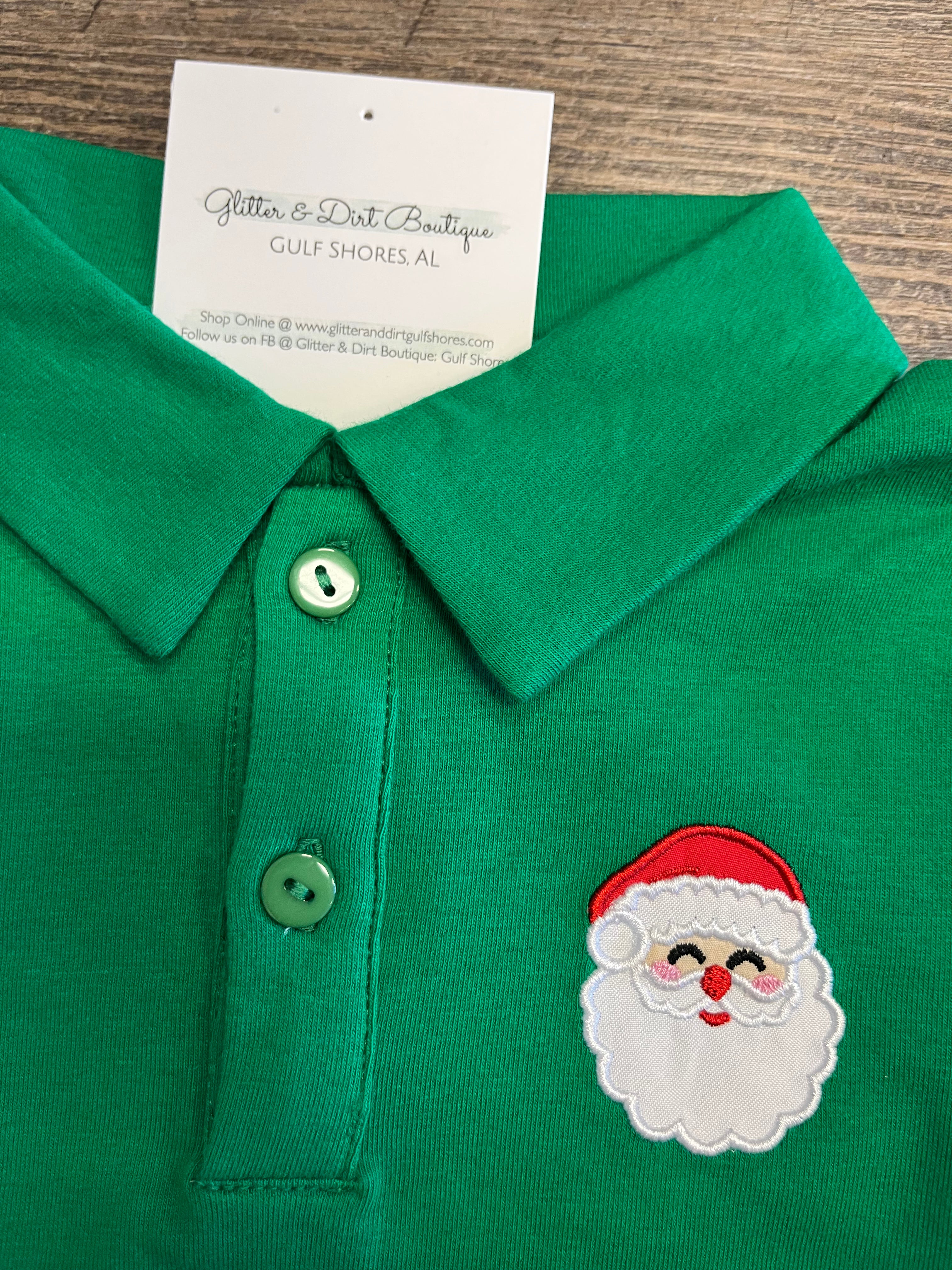 Boy’s Appliqué Santa Polo