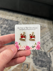 Santa Sleigh Earrings