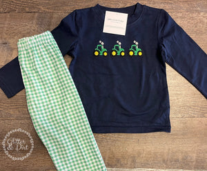 Embroidered Tractor Set