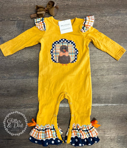 Mustard Turkey Romper