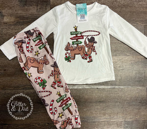Boy’s Gingerbread Cowboy Jogger Set