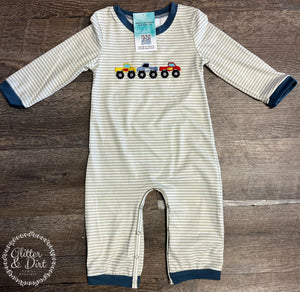 Embroidered Truck Romper